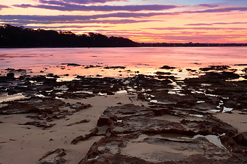 Image showing Sunset at Plantation Point NSW Australia