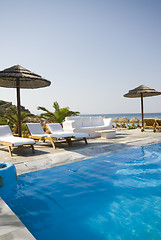 Image showing pool at greek island resort