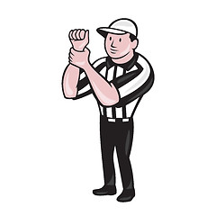 Image showing American Football Referee Illegal Use Hands