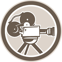 Image showing Film Movie Camera Vintage Circle Retro