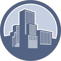 Image showing Urban Skyscraper Buildings Circle