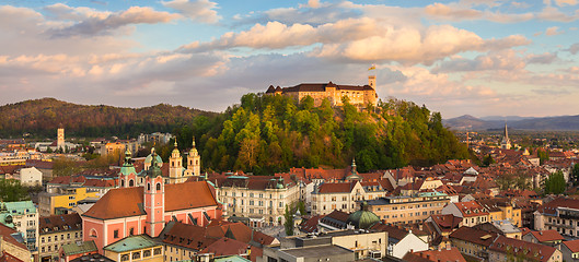 Image showing Panorama of Ljubljana, Slovenia, Europe.