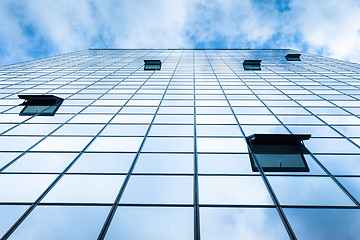 Image showing Modern facade of glass and steel.