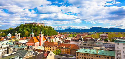 Image showing Panorama of Ljubljana, Slovenia, Europe.