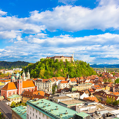 Image showing Panorama of Ljubljana, Slovenia, Europe.