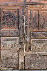 Image showing Vintage wooden door.