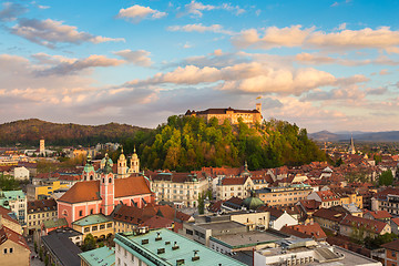 Image showing Panorama of Ljubljana, Slovenia, Europe.