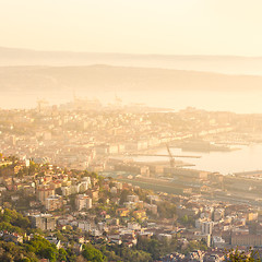 Image showing Aerial view of Trieste, Italy.