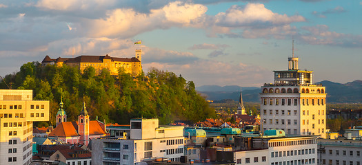 Image showing Panorama of Ljubljana, Slovenia, Europe.