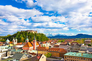 Image showing Panorama of Ljubljana, Slovenia, Europe.