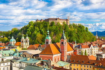 Image showing Panorama of Ljubljana, Slovenia, Europe.