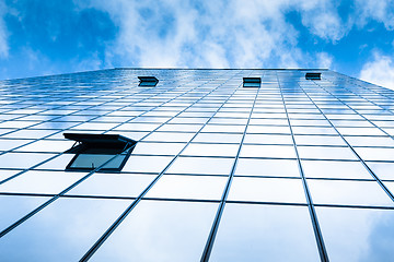 Image showing Modern facade of glass and steel.