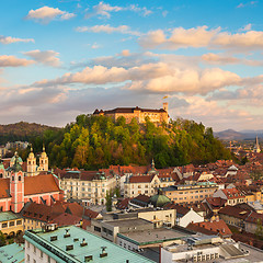 Image showing Panorama of Ljubljana, Slovenia, Europe.