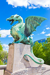 Image showing Dragon bridge, Ljubljana, Slovenia, Europe.