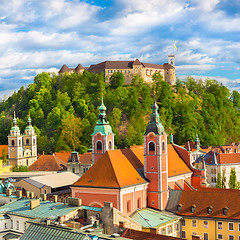 Image showing Panorama of Ljubljana, Slovenia, Europe.