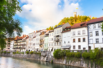 Image showing Medieval houses of Ljubljana, Slovenia, Europe.