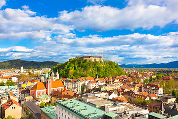 Image showing Panorama of Ljubljana, Slovenia, Europe.