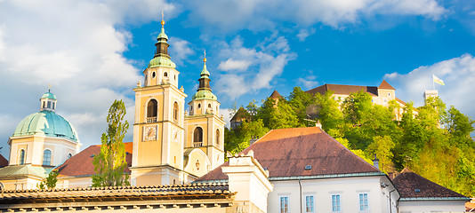 Image showing Panorama of Ljubljana, Slovenia, Europe.