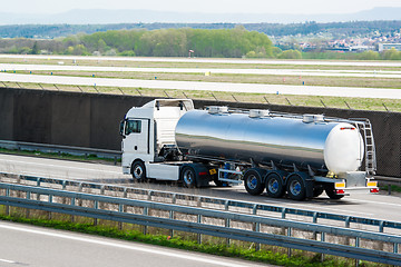 Image showing tanker truck on highway