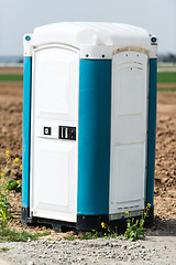 Image showing Blue Portable Toilet