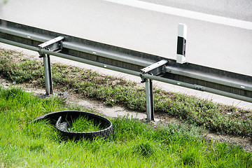 Image showing Broken Truck Tyre