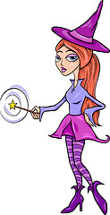 Image showing witch or fairy fantasy cartoon illustration