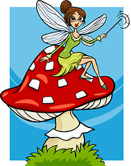 Image showing elf fairy fantasy cartoon illustration