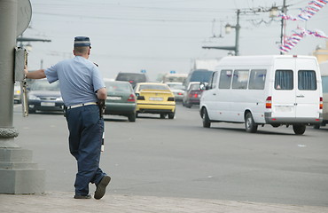 Image showing russian polisman