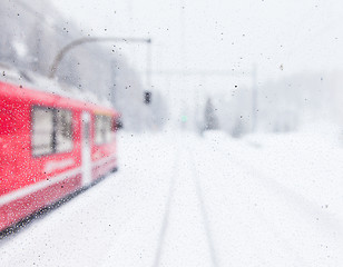 Image showing Train in the snow