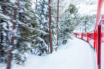 Image showing Train in the snow