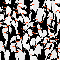 Image showing Seamless penguins pattern