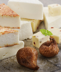 Image showing Cheese With Dried Figs