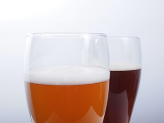 Image showing Two glasses of German beer