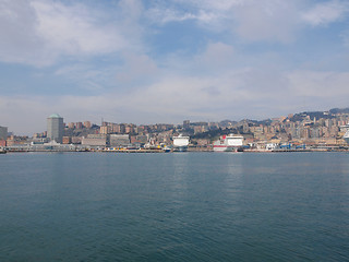 Image showing Harbour Genoa Italy