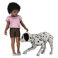 Image showing Child and Dog