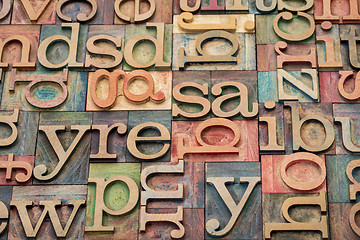 Image showing wood type printing blocks