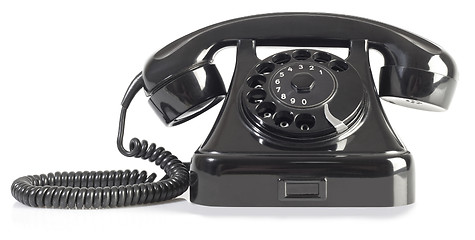 Image showing Black Bakelite Telephone Cutout