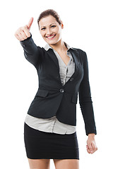 Image showing Business woman with thumbs up