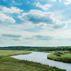 Image showing dramatic clouds over river