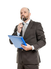 Image showing business man with blue folder