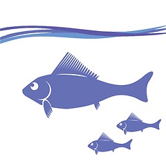 Image showing silhouettes of fish