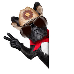 Image showing cowboy dog