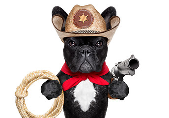 Image showing cowboy dog