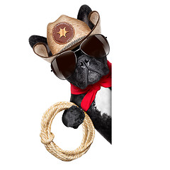 Image showing cowboy dog