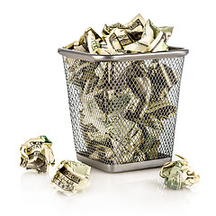 Image showing Money in a basket