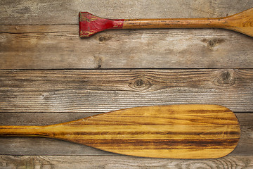 Image showing blade and grip of canoe paddle