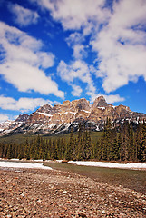 Image showing Castle Mountain in Banff National Park Canada