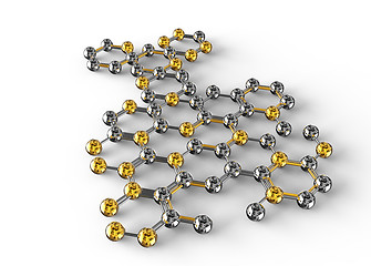 Image showing 3d science illustration of abstract molecule