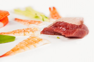 Image showing Japanese seafood for sushi