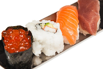 Image showing Japanese seafood sushi